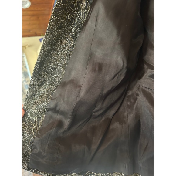 Vintage J.R. Nites Caliendo Blazer Metallic Floral Occasion Jacket Size 8‎ - Picture 5 of 8